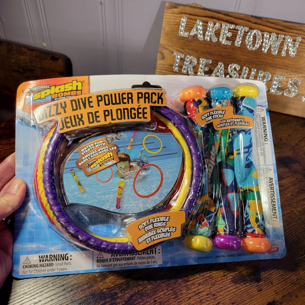 Splash Bombs Fizzy Dive Power Pack - Multicolor Swim Rings & Sticks